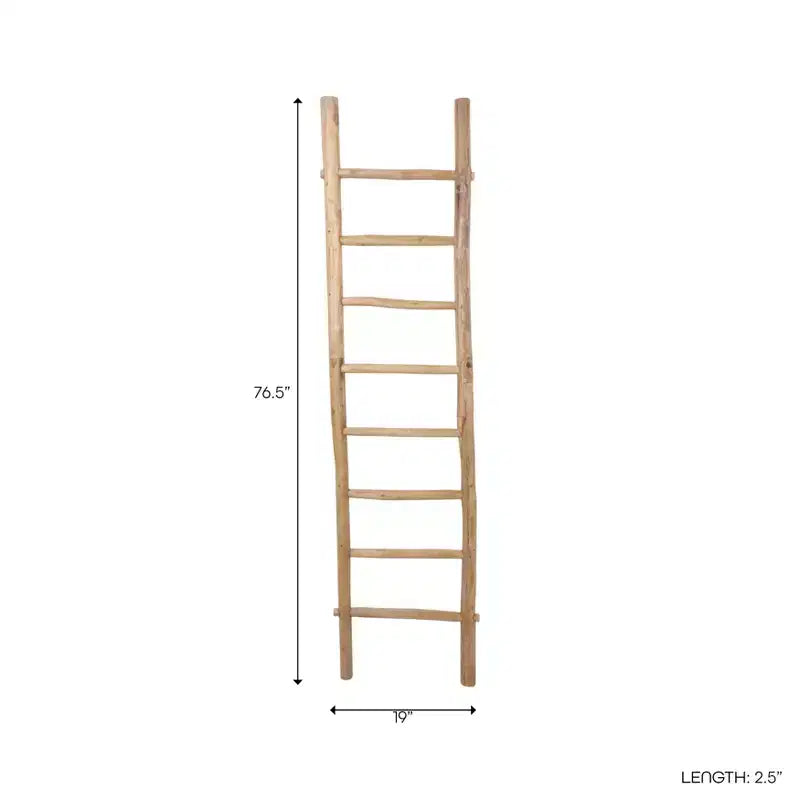 Decorative Vertical Ladder with Towel Rack Design for Blankets - Slim Storage Stand with Hooks for Bedroom or Living Room