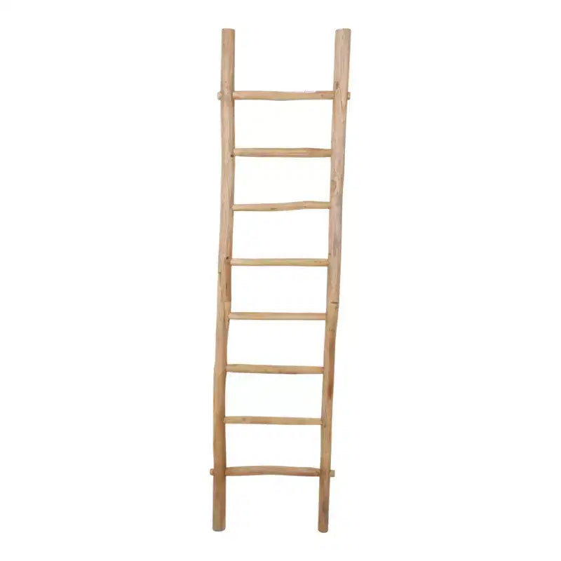 Decorative Vertical Ladder with Towel Rack Design for Blankets - Slim Storage Stand with Hooks for Bedroom or Living Room