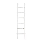 Decorative Vertical Ladder with Towel Rack Design for Blankets - Slim Storage Stand with Hooks for Bedroom or Living Room