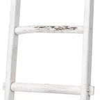 Decorative Vertical Ladder with Towel Rack Design for Blankets - Slim Storage Stand with Hooks for Bedroom or Living Room