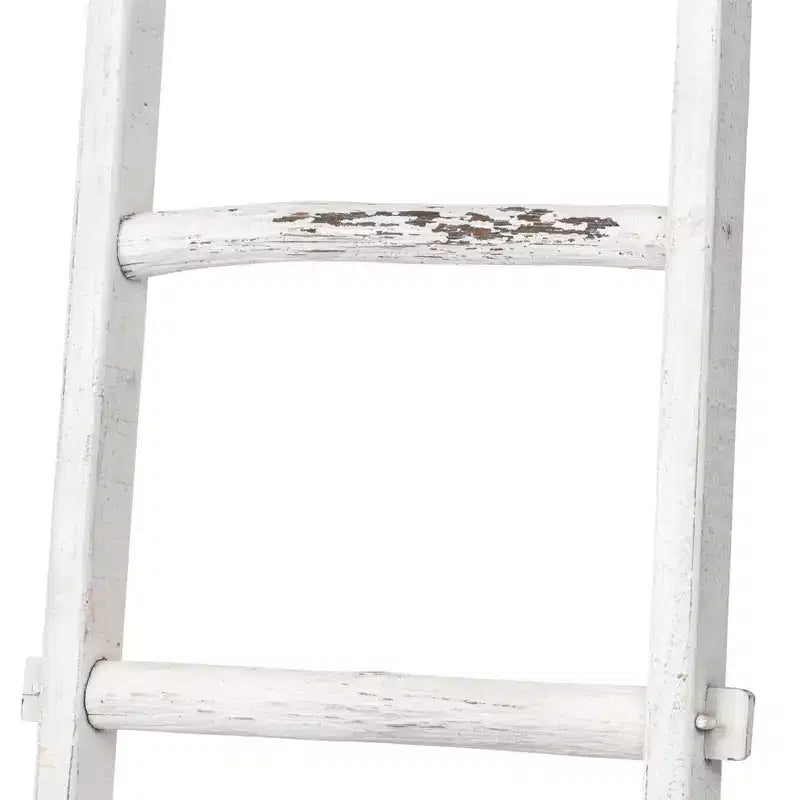 Decorative Vertical Ladder with Towel Rack Design for Blankets - Slim Storage Stand with Hooks for Bedroom or Living Room