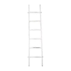 Decorative Vertical Ladder with Towel Rack Design for Blankets - Slim Storage Stand with Hooks for Bedroom or Living Room