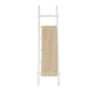 Decorative Vertical Ladder with Towel Rack Design for Blankets - Slim Storage Stand with Hooks for Bedroom or Living Room