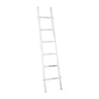 Decorative Vertical Ladder with Towel Rack Design for Blankets - Slim Storage Stand with Hooks for Bedroom or Living Room