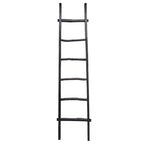 Decorative Vertical Ladder with Towel Rack Design for Blankets - Slim Storage Stand with Hooks for Bedroom or Living Room