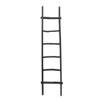 Decorative Vertical Ladder with Towel Rack Design for Blankets - Slim Storage Stand with Hooks for Bedroom or Living Room