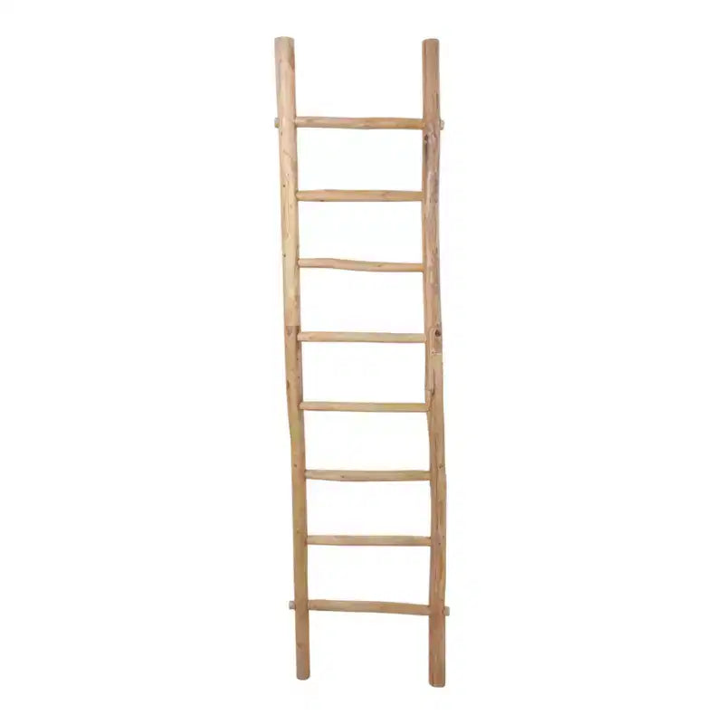 Decorative Vertical Ladder with Towel Rack Design for Blankets - Slim Storage Stand with Hooks for Bedroom or Living Room