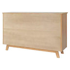 Emerson Mid-Century Modern Wood Storage Cabinet with 4 Glass Doors