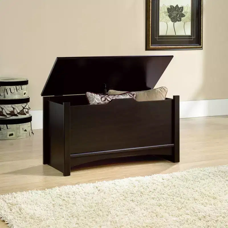 Shoal Creek Storage Chest with Lid Stay Safety - Jamocha Wood
