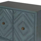 2 Doors Jaylan Diamond Cabinet Blue