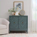 2 Doors Jaylan Diamond Cabinet Blue
