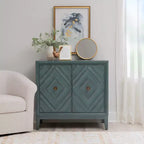2 Doors Jaylan Diamond Cabinet Blue