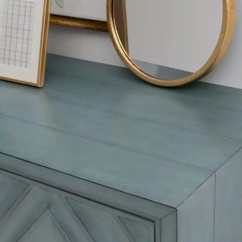 2 Doors Jaylan Diamond Cabinet Blue