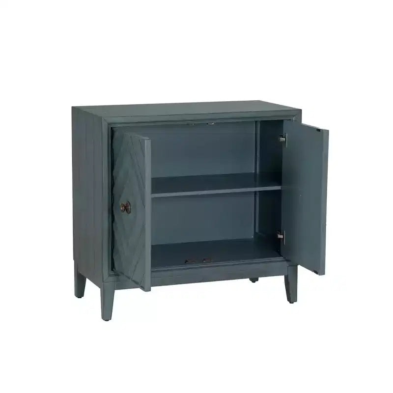 2 Doors Jaylan Diamond Cabinet Blue