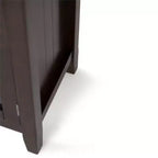 35" Normandy Low Storage Cabinet Brunette Brown: Transitional Style, Glass Doors, Adjustable Shelves