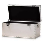 Serge Metal Storage Trunk Silver
