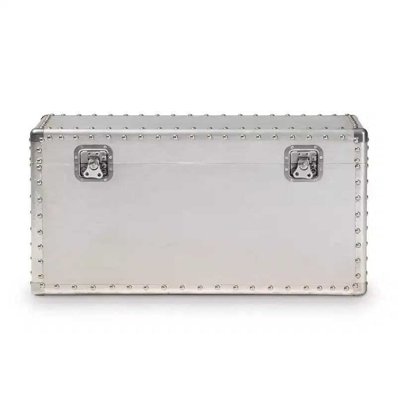 Serge Metal Storage Trunk Silver