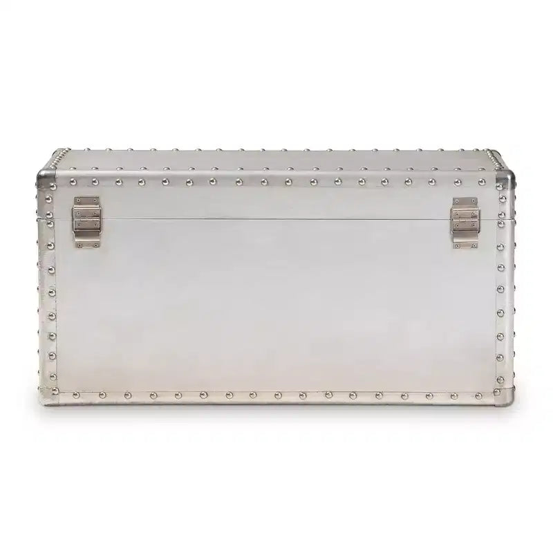 Serge Metal Storage Trunk Silver
