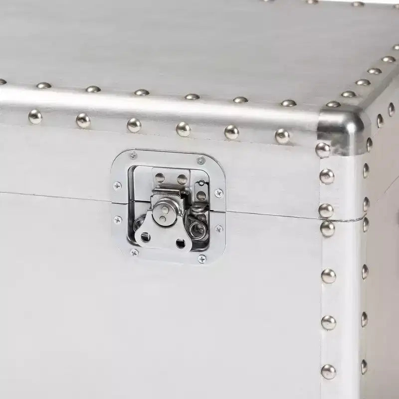 Serge Metal Storage Trunk Silver