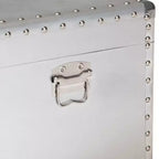 Serge Metal Storage Trunk Silver