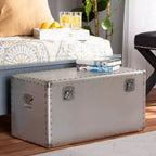 Serge Metal Storage Trunk Silver