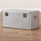 Serge Metal Storage Trunk Silver