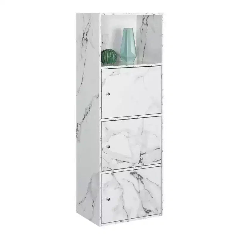 VersaStorage Tri-Door Cabinet with Cubby Storage and Shelf