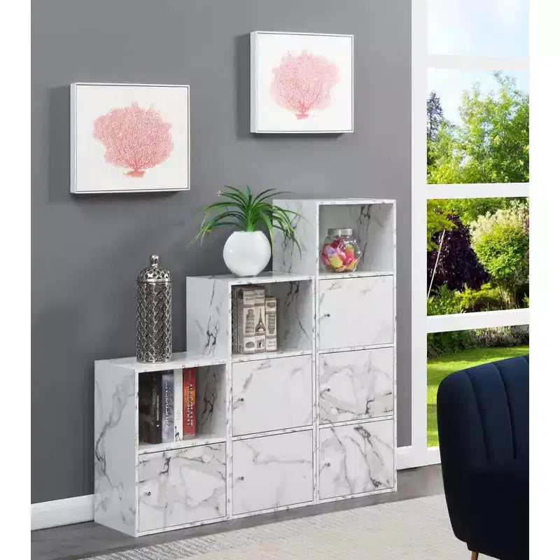 VersaStorage Tri-Door Cabinet with Cubby Storage and Shelf
