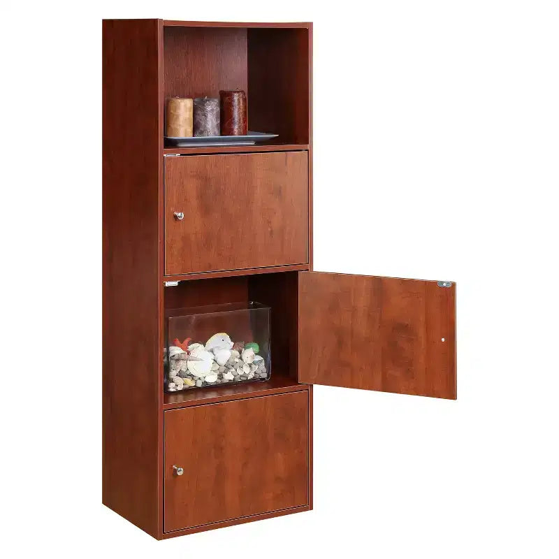 VersaStorage Tri-Door Cabinet with Cubby Storage and Shelf