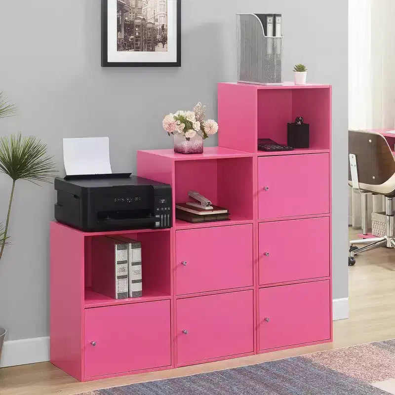 VersaStorage Tri-Door Cabinet with Cubby Storage and Shelf