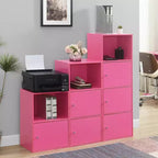 VersaStorage Tri-Door Cabinet with Cubby Storage and Shelf