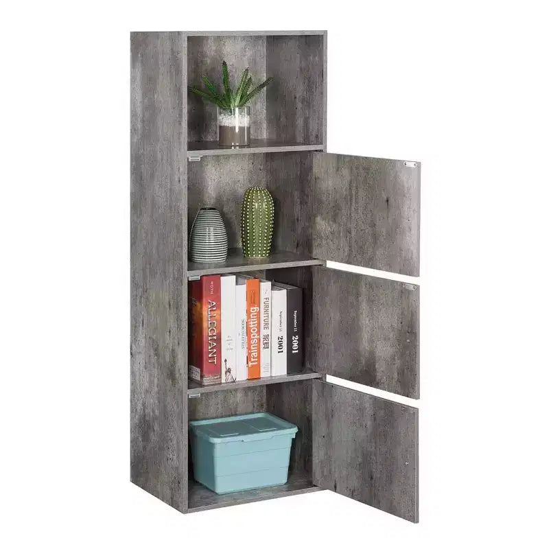 VersaStorage Tri-Door Cabinet with Cubby Storage and Shelf