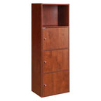 Breighton Home VersaStorage Tri-Door Cabinet with Cubby Storage and Shelf