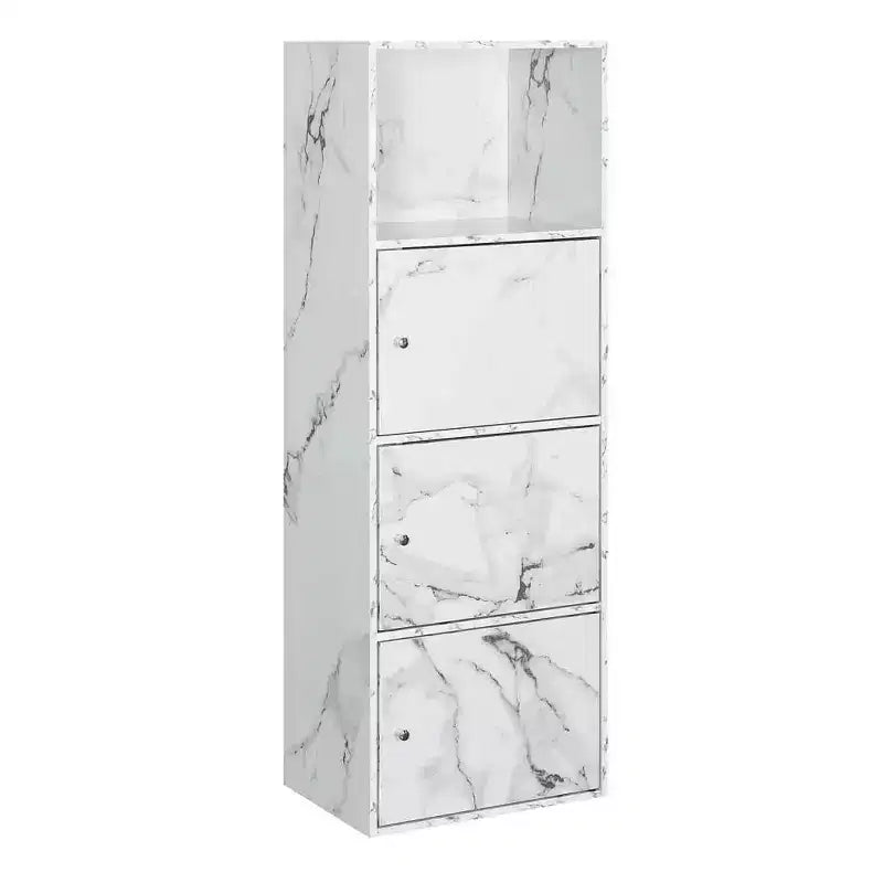 VersaStorage Tri-Door Cabinet with Cubby Storage and Shelf