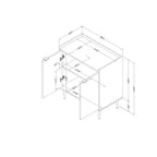 31.75" Decorative Storage Cabinet
